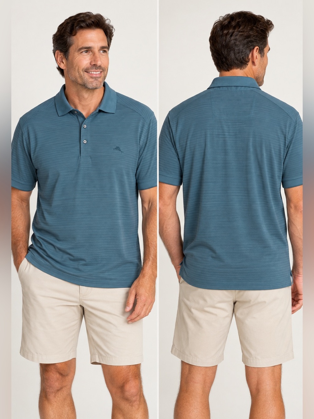 NWT Tommy Bahama Bay Stripe IslandZone® Polo